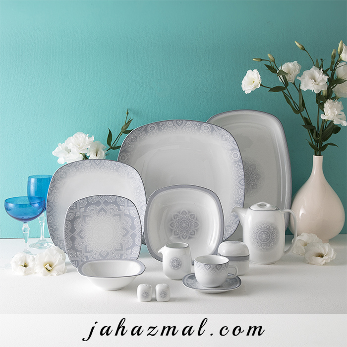 Edlin gray 1 چینی زرین طرح ادلین توسی 73 پارچه