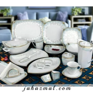 سرویس چینی پردیس طرح کاژین فیروزه ای