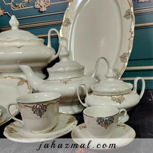 سرویس چینی پردیس طرح کارن 98 پارچه بن چاینا