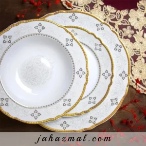 سرویس چینی پردیس طرح ندا طلایی کد 811b