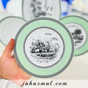 سرویس چینی زرین ایتالیا اف ویلیج سبز 6 نفره